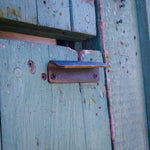 Hand forged modern barn door handle - Old West Iron