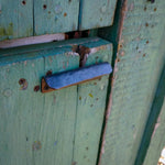 Hand forged modern barn door handle - Old West Iron