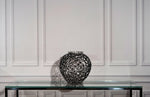 Handcrafted Metal Vase - Black & Silver Elegance - Old West Iron