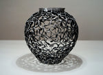 Handcrafted Metal Vase - Black & Silver Elegance - Old West Iron