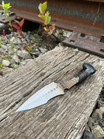 Triceratops Railroad Spike Knife - Old West Iron