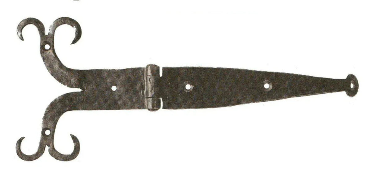 In Stock - Heritage Iron Functioning Hinge Strap 14" Overall - Old West Iron
