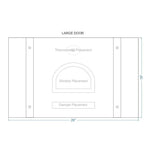 Custom Mediterranean Square Freestanding Pizza Oven Door - Old West Iron