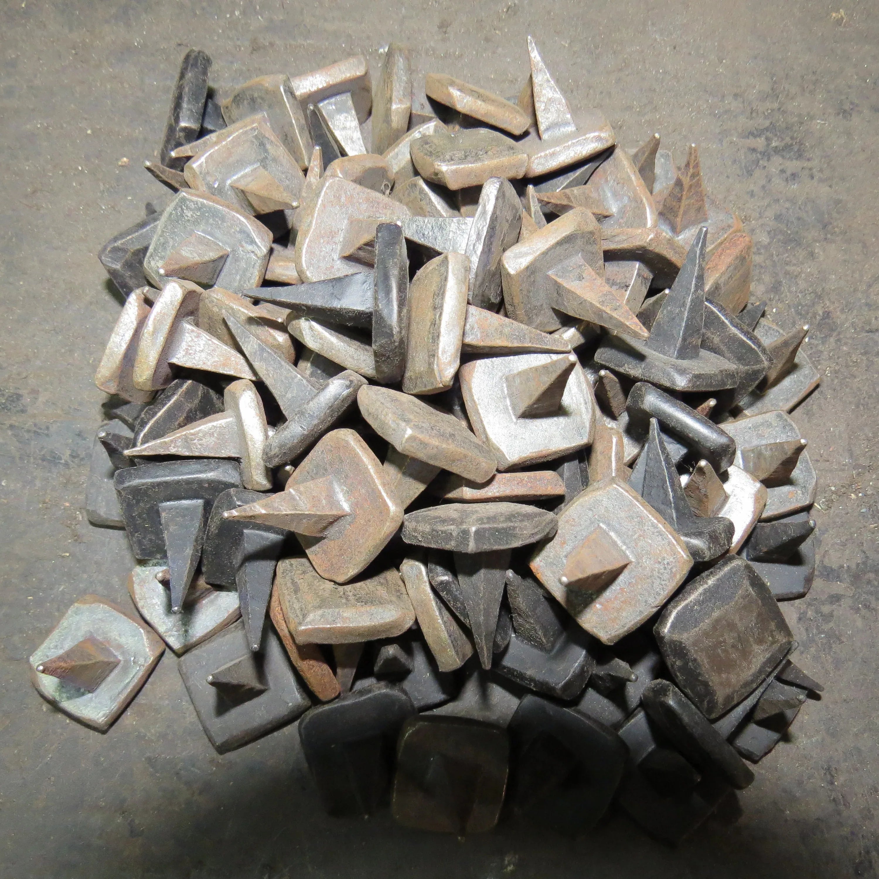3/4" x 3/4" Square Tapered Head Spike QTY (50) - Old West Iron