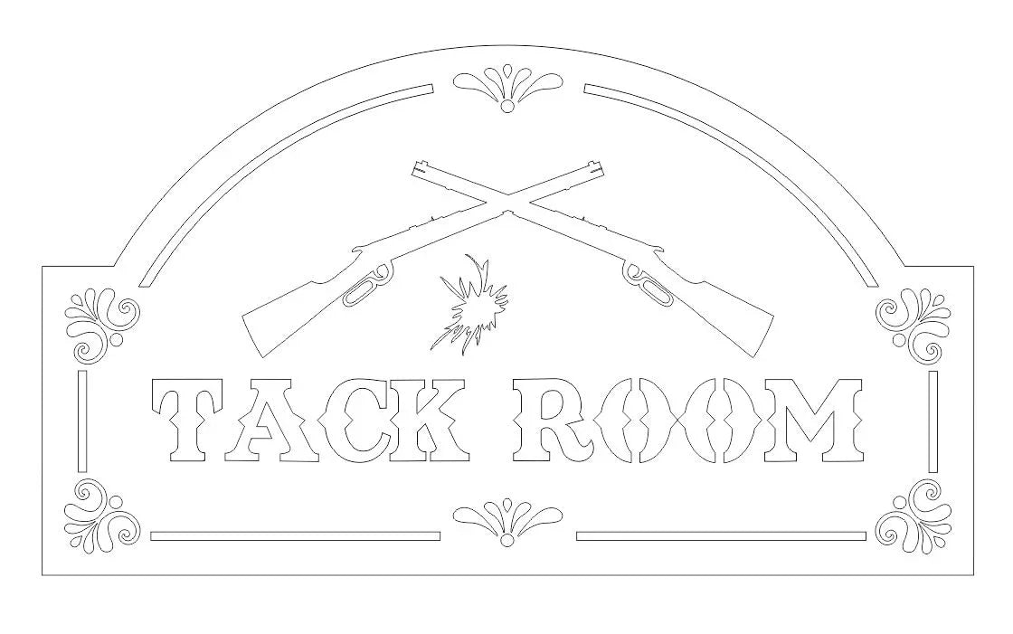 Tack Room Sign - Old West Iron